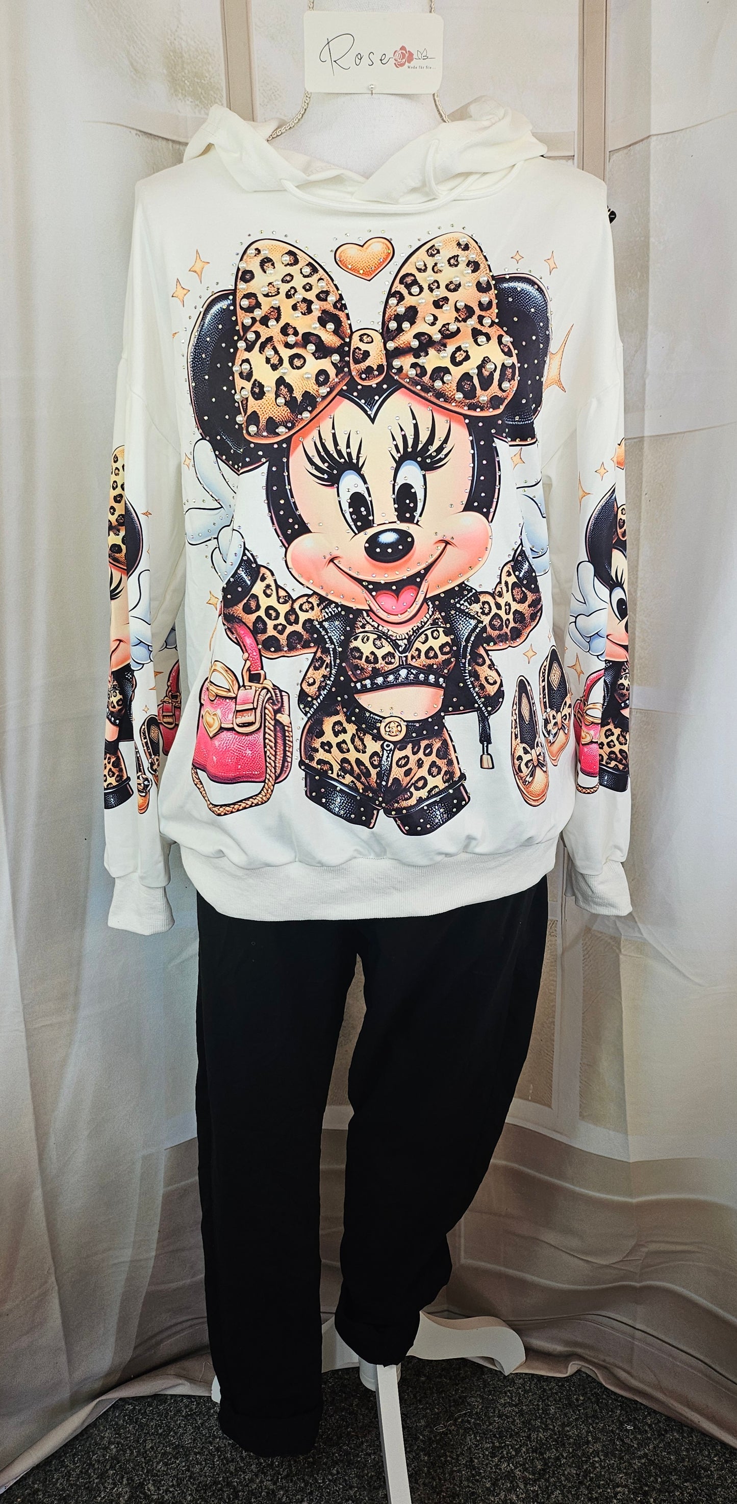 Kapuzenshirt "Minnie peace", Grösse onesize bis 42/44 von ROSE