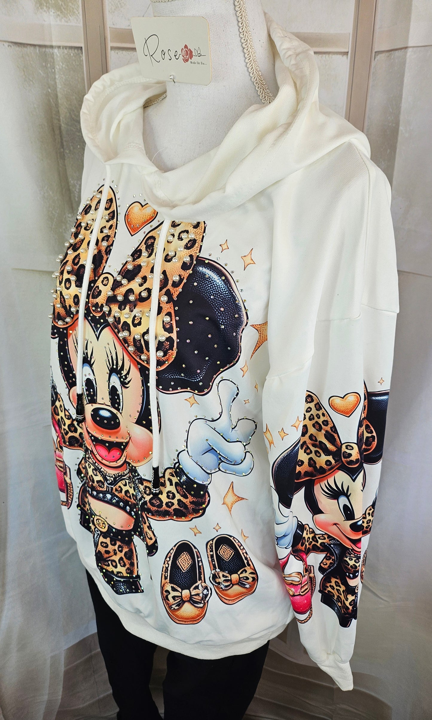 Kapuzenshirt "Minnie peace", Grösse onesize bis 42/44 von ROSE