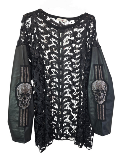 Bluse "Skull", Grösse onesize 38 - 44/46 von ROSE