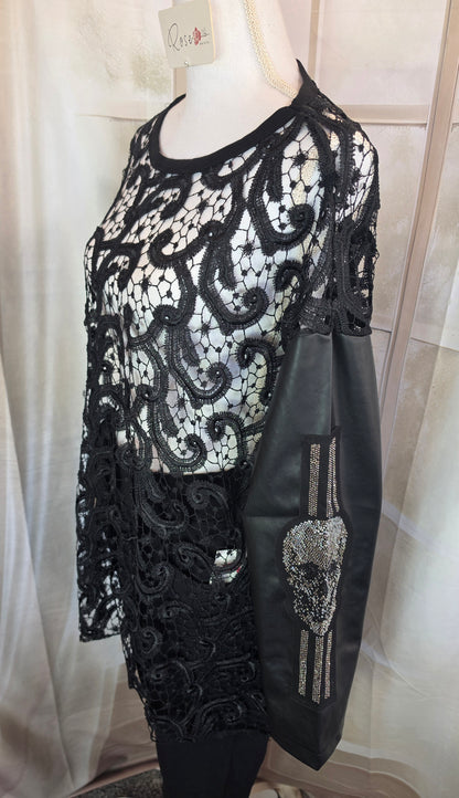 Bluse "Skull", Grösse onesize 38 - 44/46 von ROSE