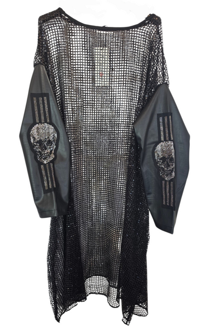 Kleid/Tunika "Skull" mit Pailletten, Grösse onesize 38 - 44/46 von ROSE
