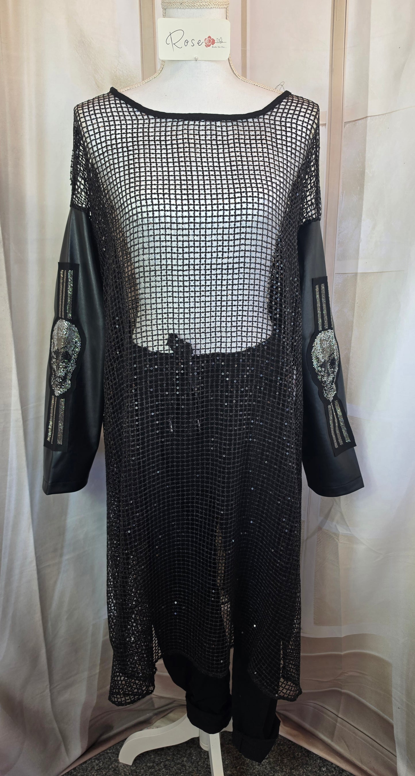 Kleid/Tunika "Skull" mit Pailletten, Grösse onesize 38 - 44/46 von ROSE