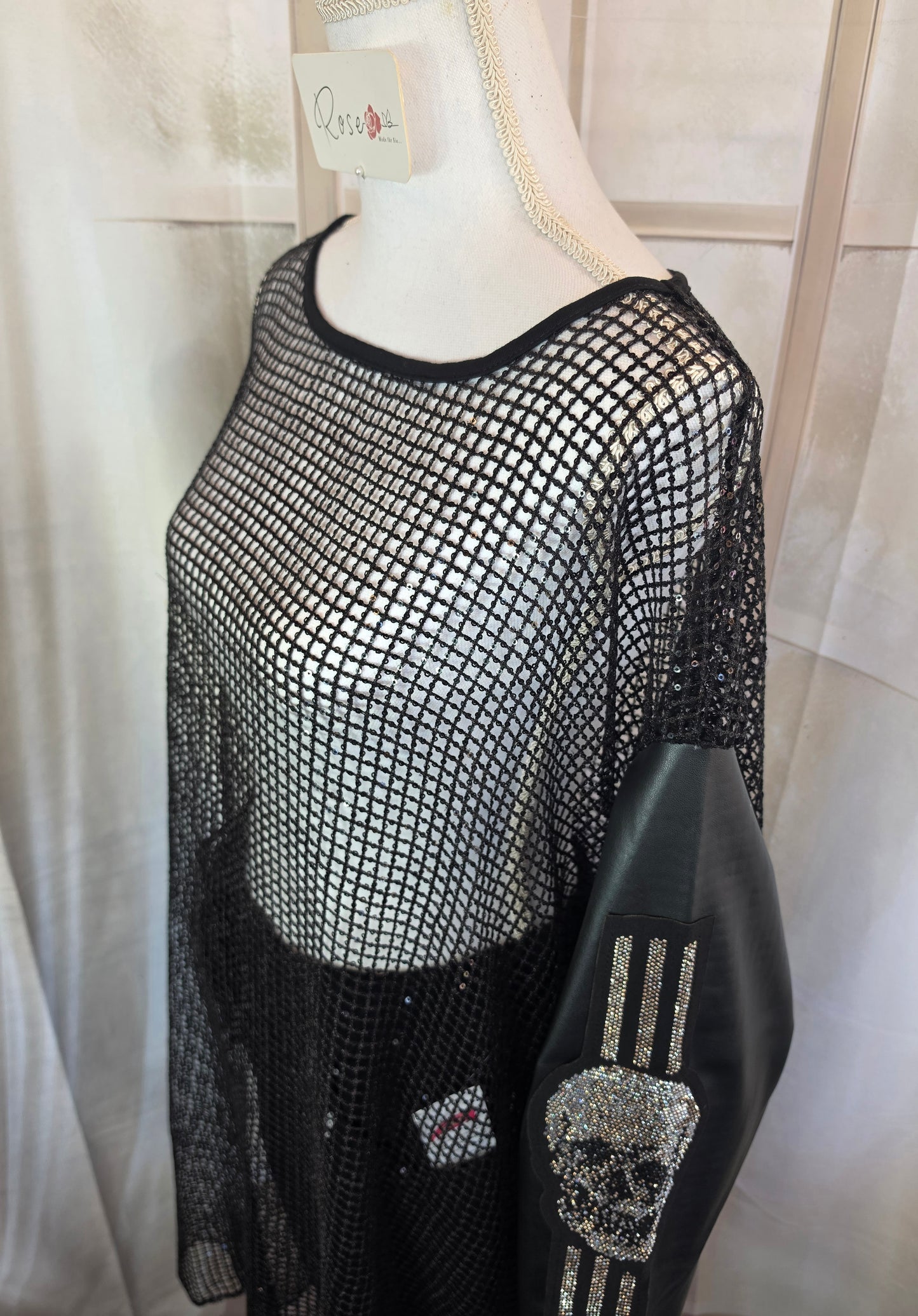 Kleid/Tunika "Skull" mit Pailletten, Grösse onesize 38 - 44/46 von ROSE