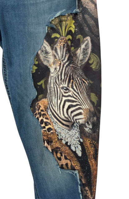 Jeanshose "Zebra", Grösse onesize 38 - 44, von ROSE