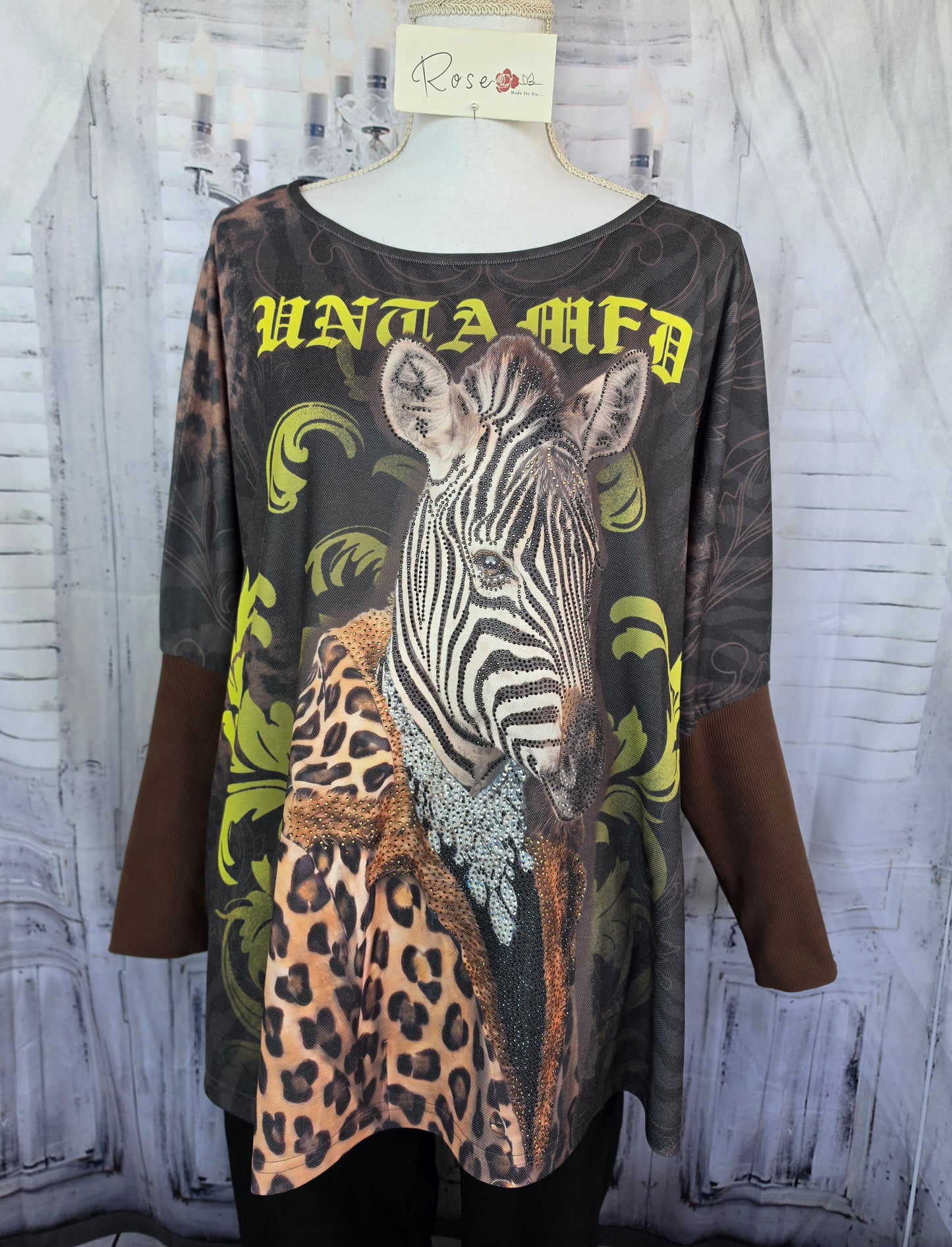 Sweatshirt "Zebra", Grösse onesize 38 bis 50 von ROSE