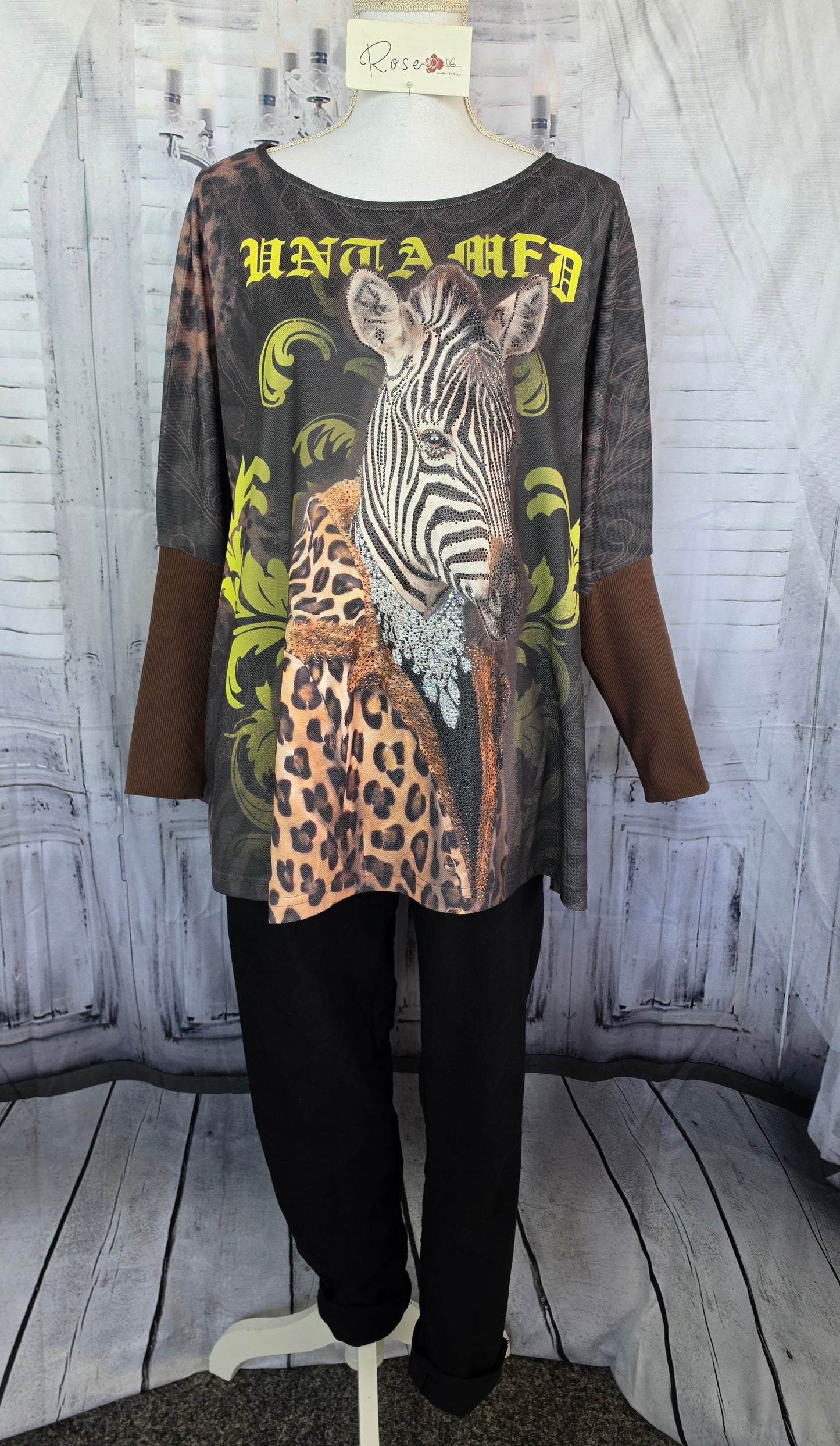 Sweatshirt "Zebra", Grösse onesize 38 bis 50 von ROSE