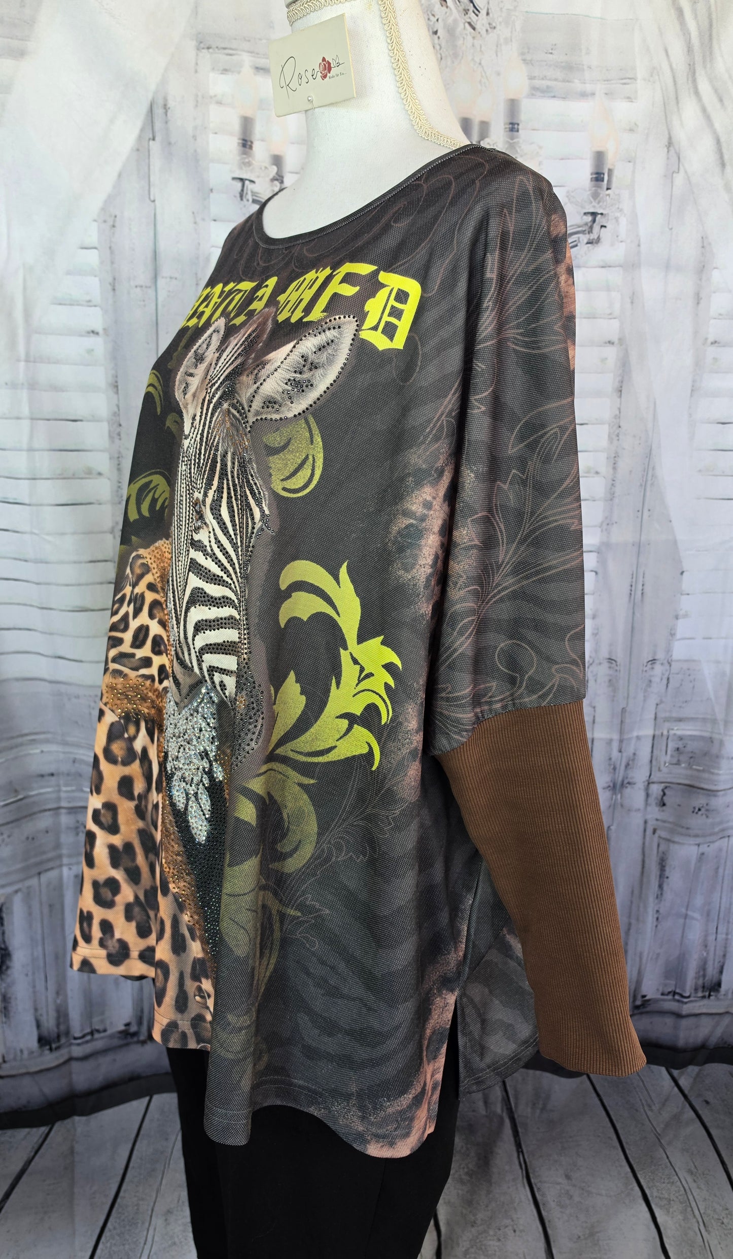 Sweatshirt "Zebra", Grösse onesize 38 bis 50 von ROSE