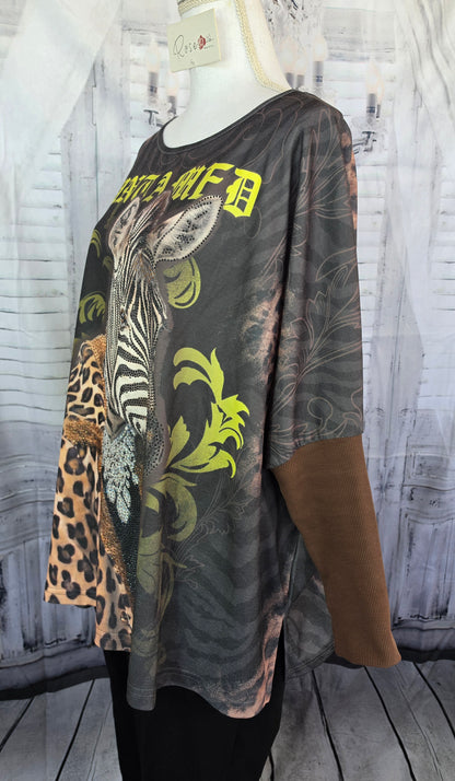 Sweatshirt "Zebra", Grösse onesize 38 bis 50 von ROSE