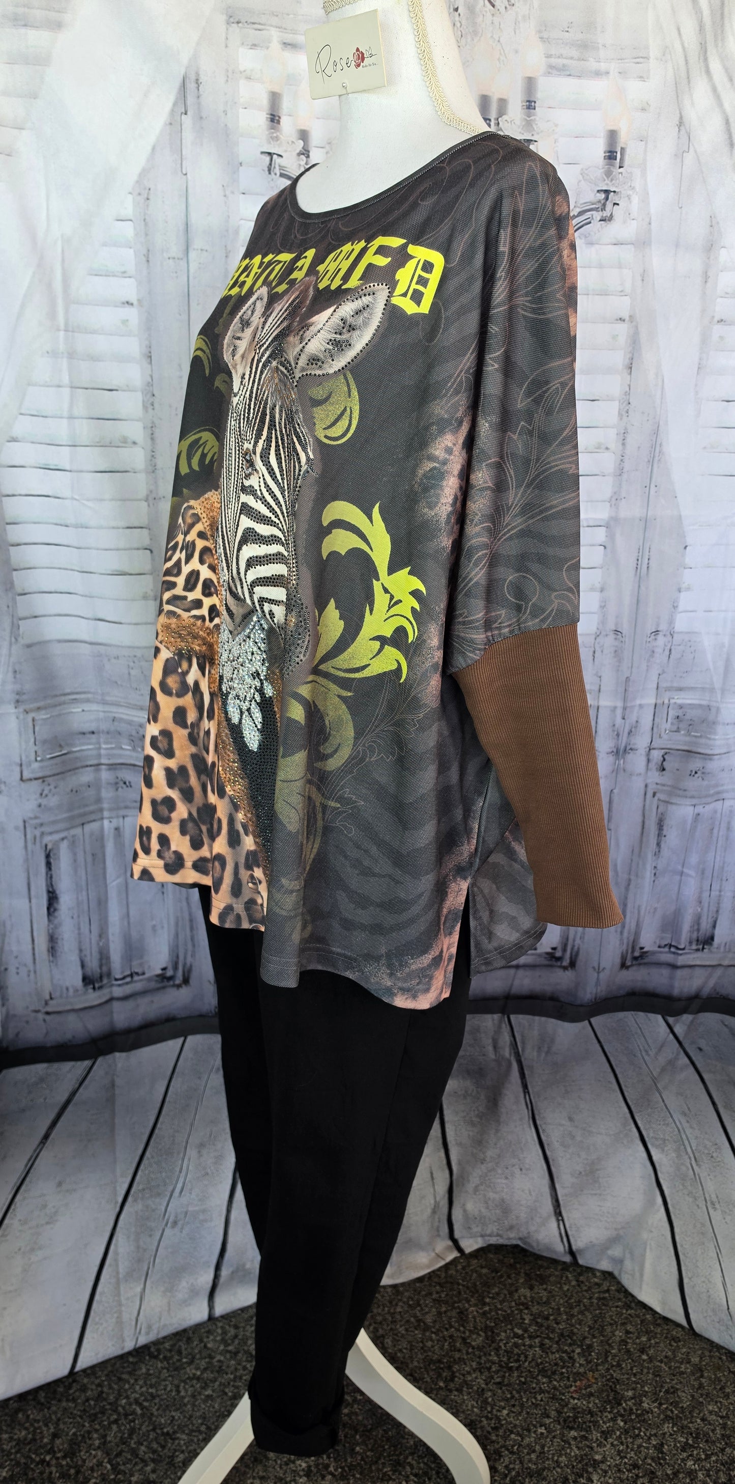 Sweatshirt "Zebra", Grösse onesize 38 bis 50 von ROSE