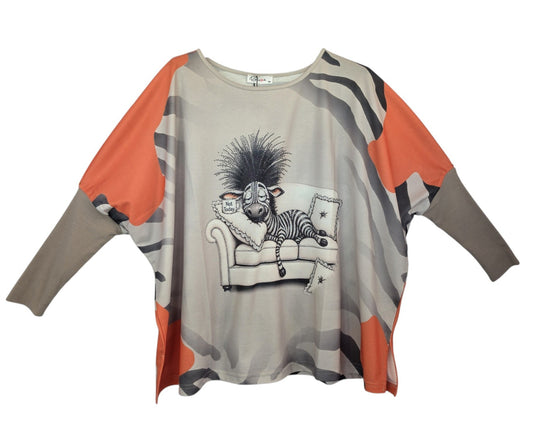 Sweatshirt "Sleepy Zebra", Grösse onesize 38 bis 50 von ROSE