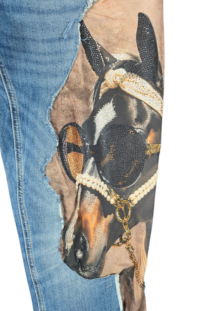 Jeanshose "Horse", Grösse onesize 38 - 44, von ROSE