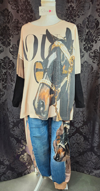 Sweatshirt "Horse", Grösse onesize 38 bis 50 von ROSE