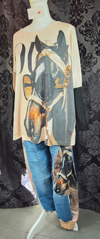 Sweatshirt "Horse", Grösse onesize 38 bis 50 von ROSE