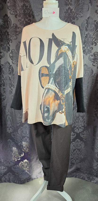 Sweatshirt "Horse", Grösse onesize 38 bis 50 von ROSE