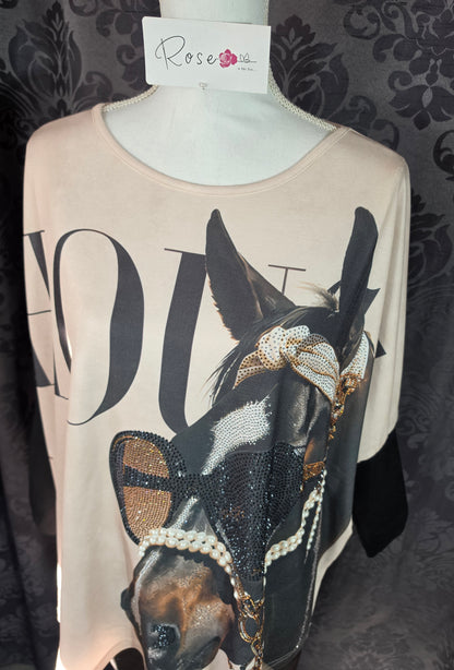 Sweatshirt "Horse", Grösse onesize 38 bis 50 von ROSE