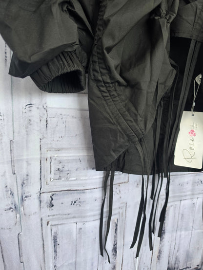 Schnürchenjacke schwarz, Grösse onesize, 38 - 42/44 von ROSE