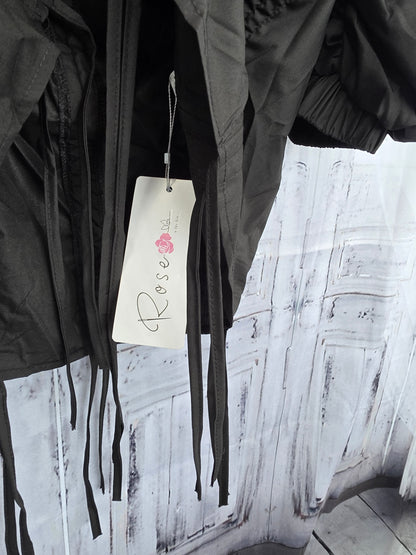 Schnürchenjacke schwarz, Grösse onesize, 38 - 42/44 von ROSE
