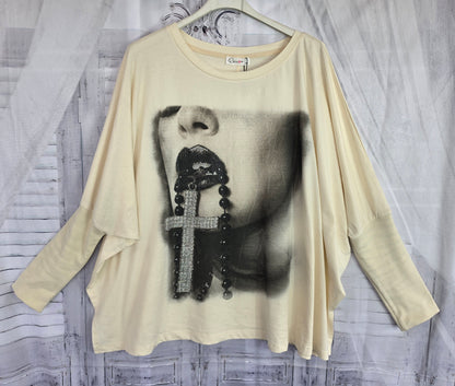 Sweatshirt "Lippe", Grösse onesize 38 bis 50 von ROSE
