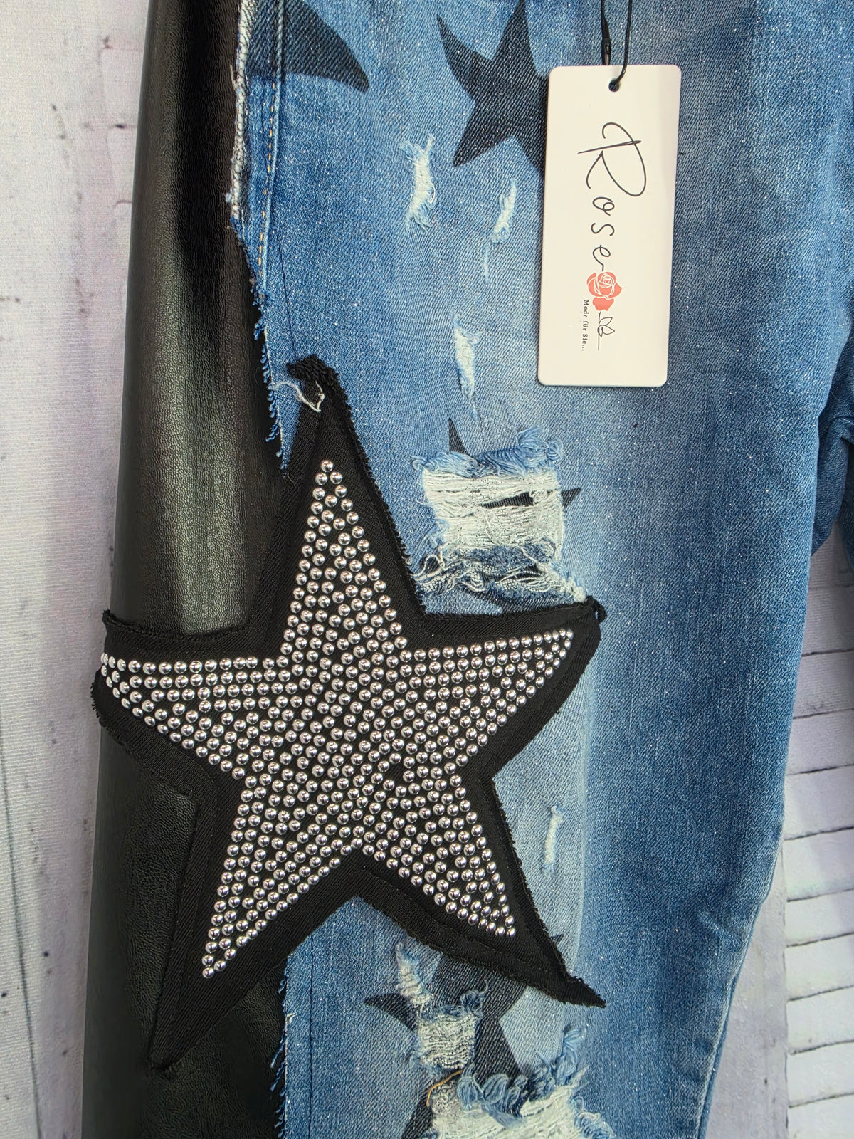 Jeanshose "Stars", Grösse onesize 38 - 44, von ROSE