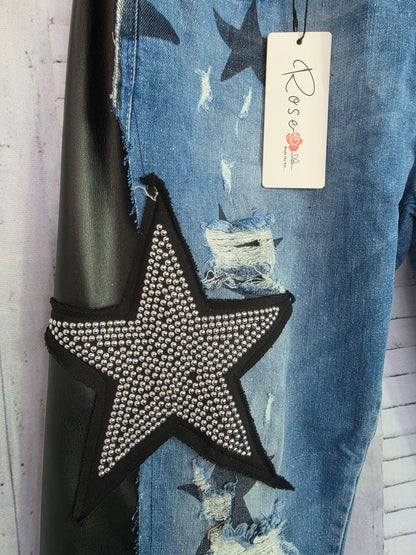 Jeanshose "Stars", Grösse onesize 38 - 44, von ROSE