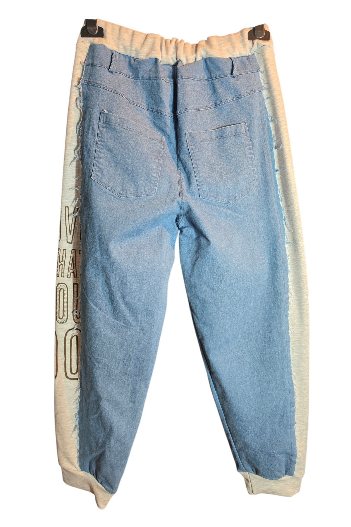Stretchhose "Love what", blau/grau, Grösse 36 -40 von ISSIMA