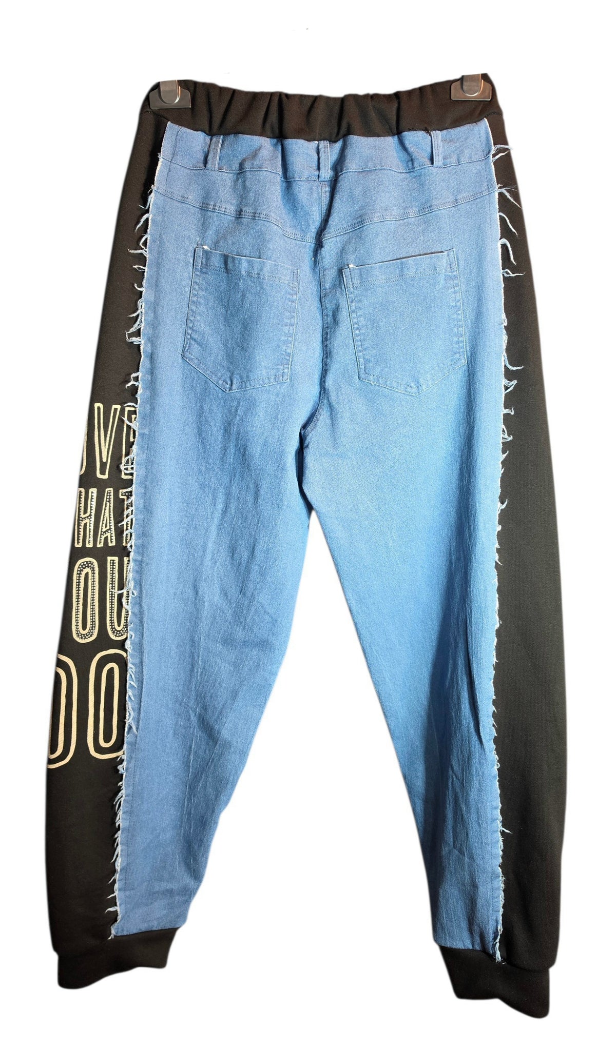 Stretchhose "Love what", blau/schwarz, Grösse 36 -40 von ISSIMA