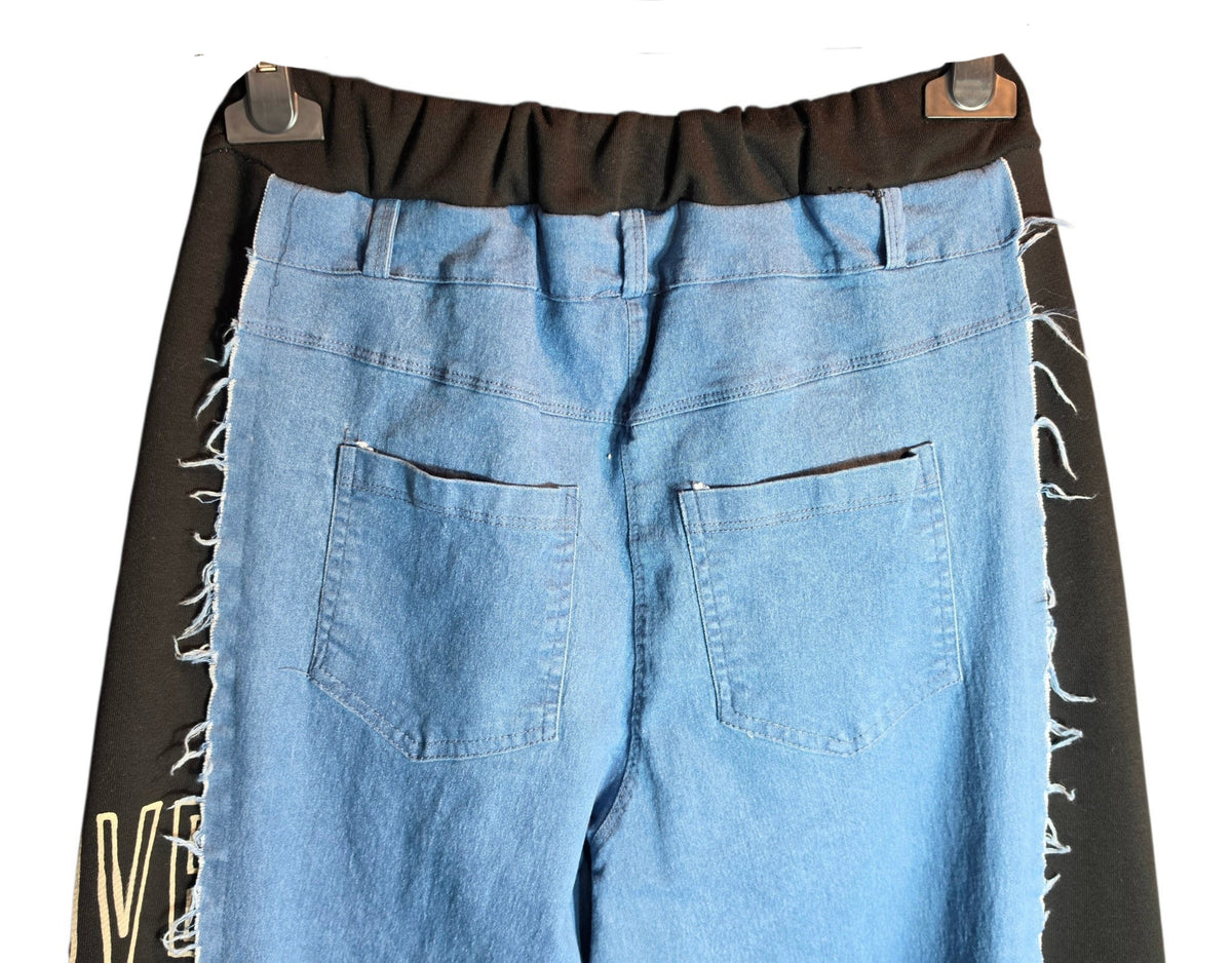 Stretchhose "Love what", blau/schwarz, Grösse 36 -40 von ISSIMA