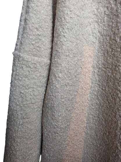Kapuzenjacke extralang beige "The eys sees....", Grösse 40-46/48
