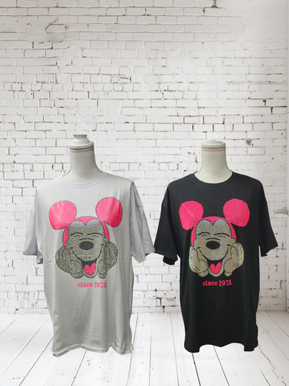 T-Shirt Mickey Weiss Neon 38 - 42/44