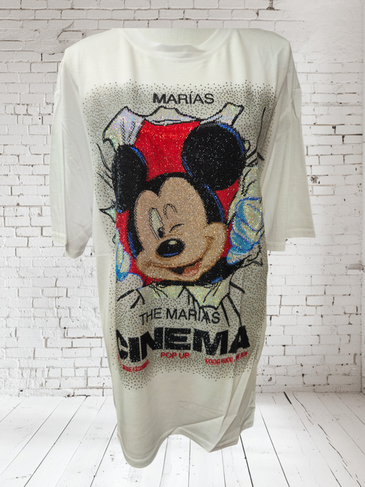 T-Shirt "Cinema - Mickey" weiss, Grösse 40 - 42/44