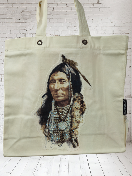 Grosser Baumwoll-Shopper "Indianer"