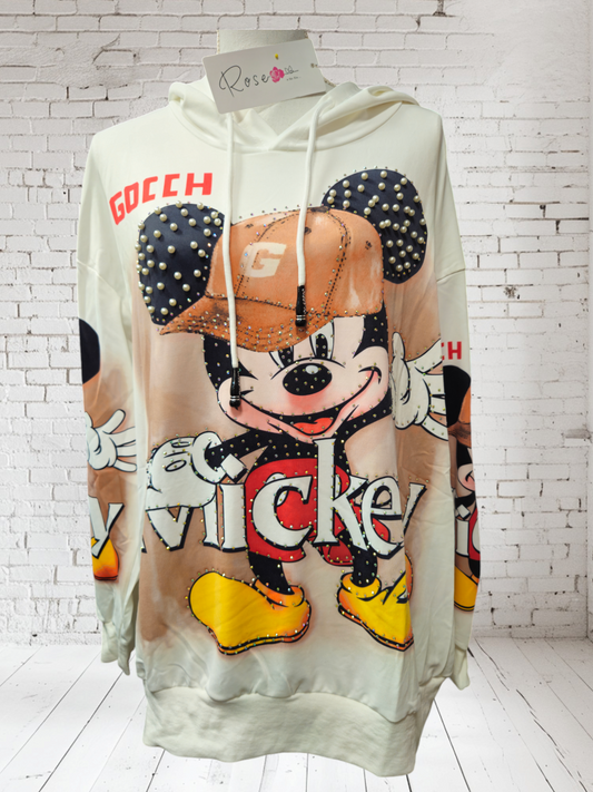 Kapuzenshirt "Mickey", Onesize bis 42/44 von ROSE