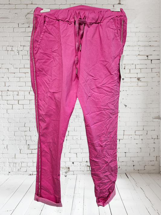 Stretchhose pink "Bling Bling", Onesize 42/44