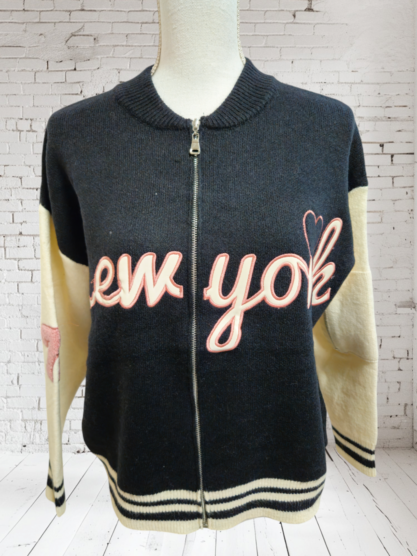 Strickjacke "New York" schwarz, Onesize bis 40