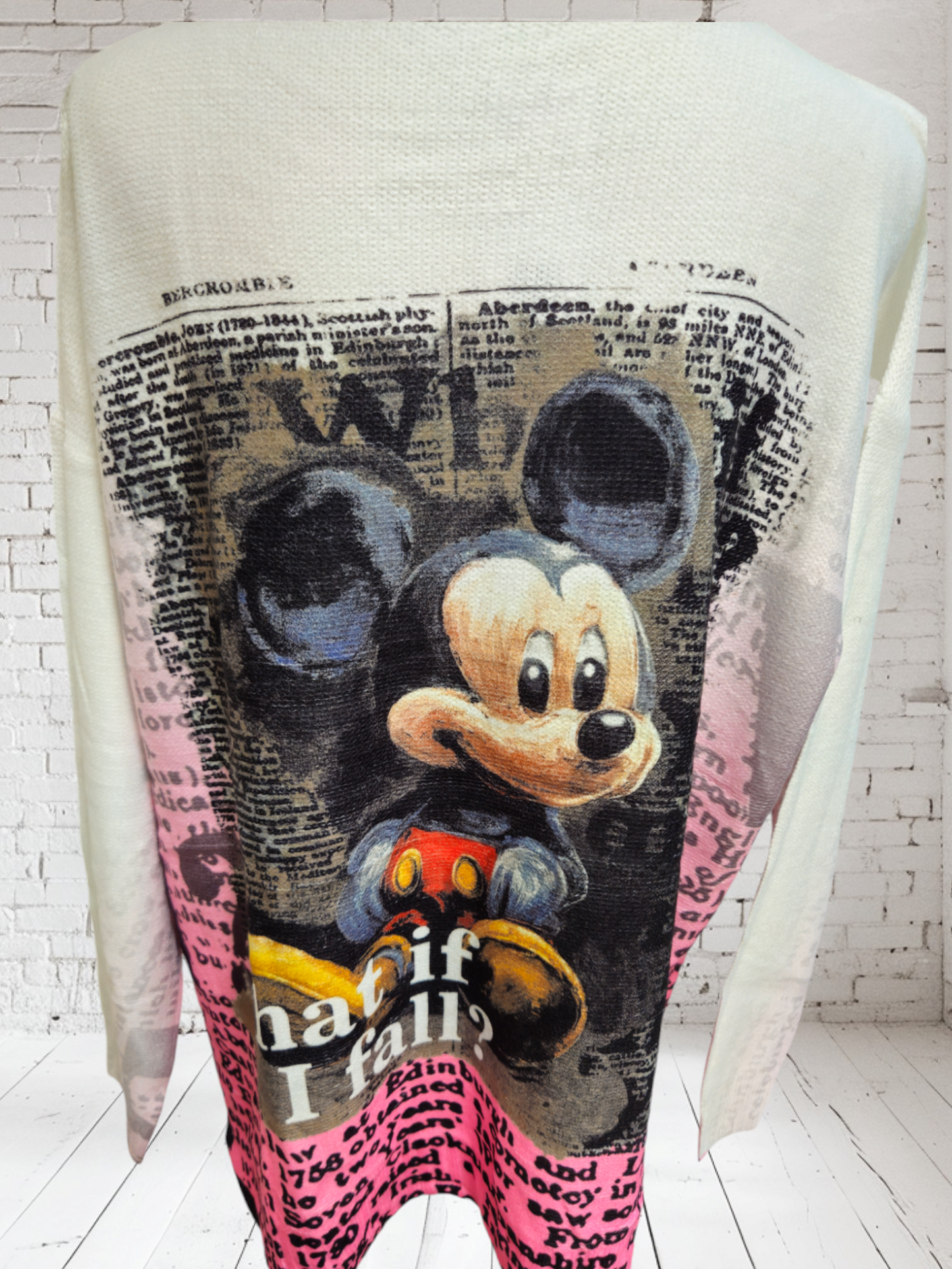 Pullover "Mickey", Onesize bis Grösse 44, diverse Farben