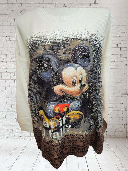 Pullover "Mickey", Onesize bis Grösse 44, diverse Farben