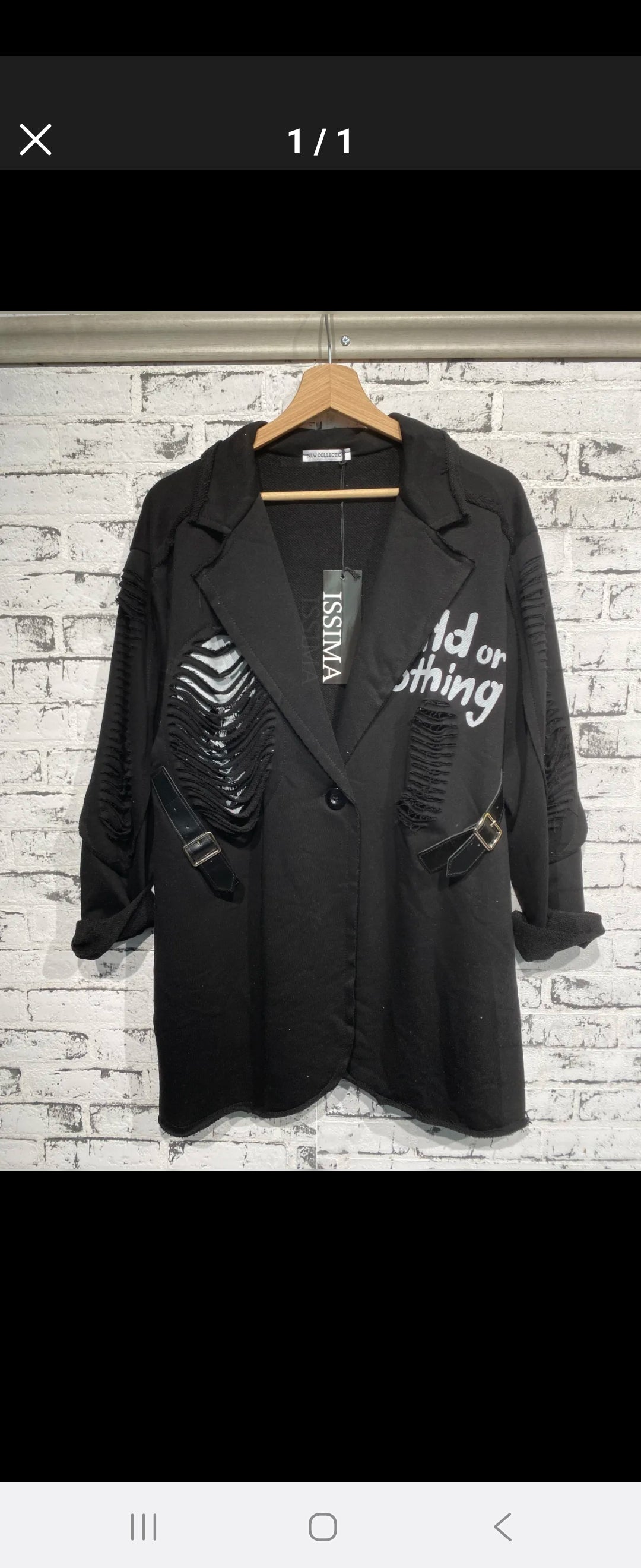 Übergangsjacke in schwarz & weiss "Skull", Grösse 40-44