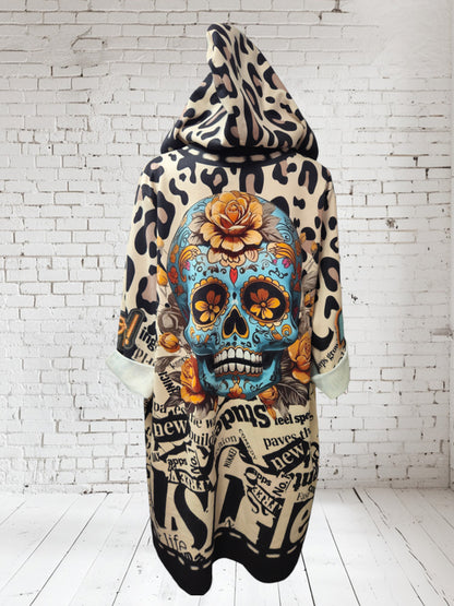 Longblazer mit Kapuze "Skull",