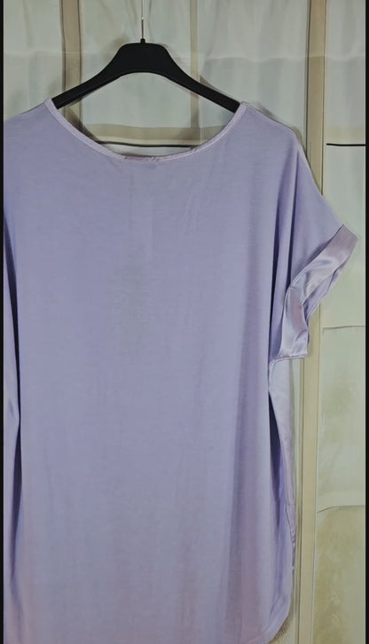 Tshirt lila "Two Faces", Gr. onesize 38 bis 42/44 von ISSIMA