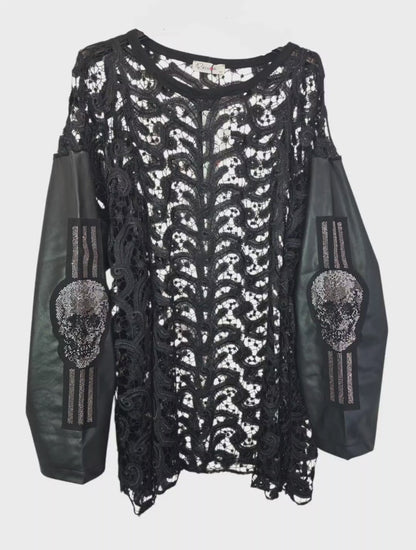 Bluse "Skull", Grösse onesize 38 - 44/46 von ROSE