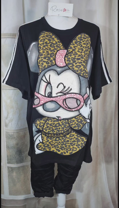 Tshirt schwarz "Minnie", Gr. 40 bis 44 von ROSE