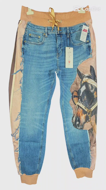 Jeanshose "Horse", Grösse onesize 38 - 44, von ROSE