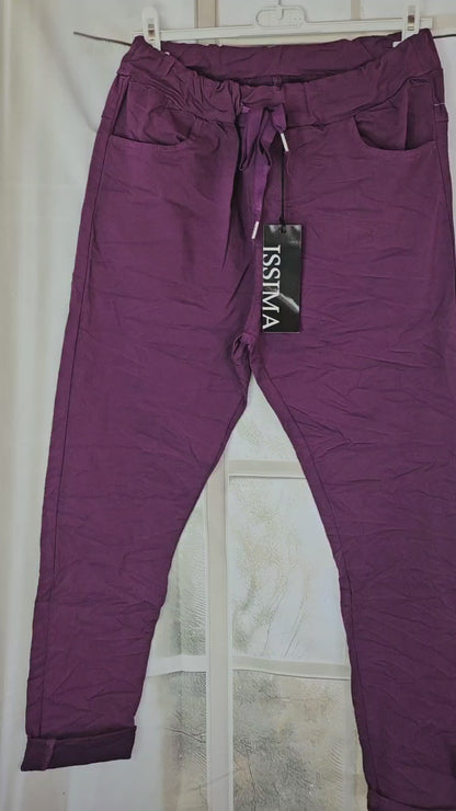 Stretchhose matt, amethyst, onesize 38 bis 42/44 von ISSIMA