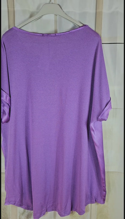Tshirt flieder "Two Faces", Gr. onesize 38 bis 42/44 von ISSIMA