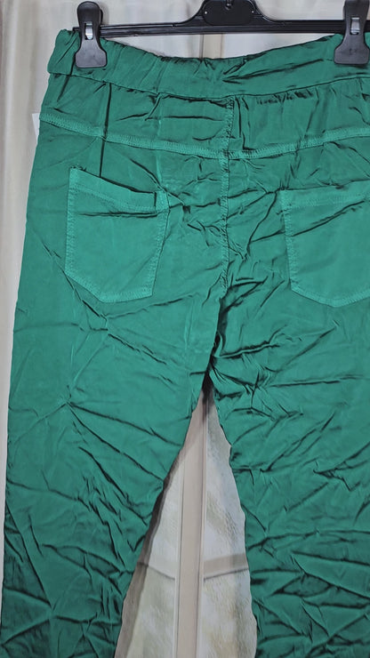 Shiny-Stretchhose, grasgrün,  Onesize bis 42/44