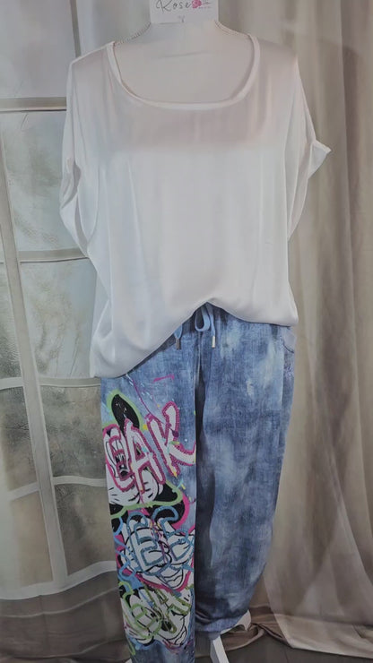 Joggpant/Trainerhose "Mickey", Gr. S/M (36 - 40) von ROSE