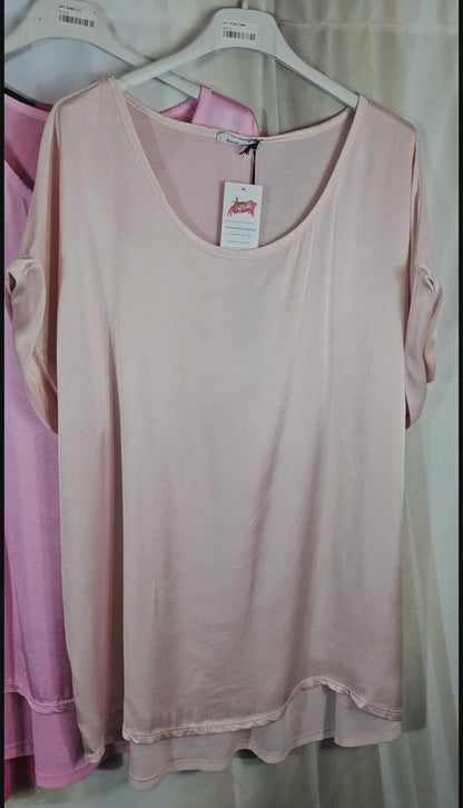 Tshirt bordeaux rot "Two Faces", Gr. onesize 38 bis 42/44 von ISSIMA