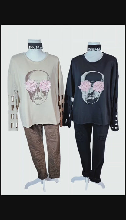 Pullover "Skull", onesize 38 bis 42/44 von ISSIMA