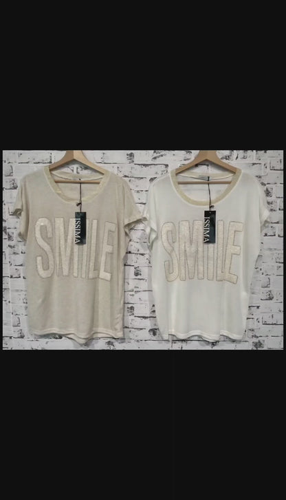 Tshirt "SMILE", Gr. onesize bis 42/44 von ISSIMA