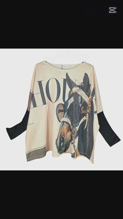 Sweatshirt "Horse", Grösse onesize 38 bis 50 von ROSE